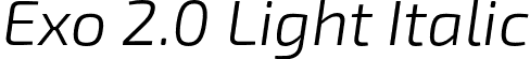 Exo 2.0 Light Italic font - Exo2.0-LightItalic.otf