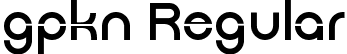 gpkn Regular font - gpkn.ttf