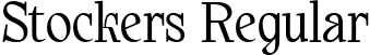 Stockers Regular font - Stockers.ttf