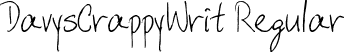 DavysCrappyWrit Regular font - DavysCrappyWrit.ttf