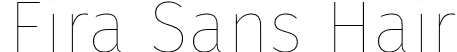 Fira Sans Hair font - FiraSans-Hair.ttf