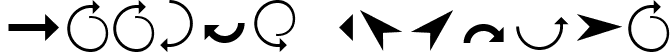 Arrows Regular font - Arrows.ttf