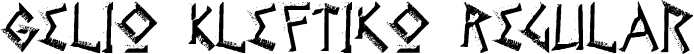 Gelio Kleftiko Regular font - Gelio Kleftiko.ttf