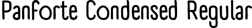 Panforte Condensed Regular font - panforte_regular.ttf