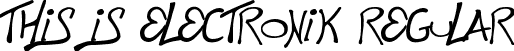 This is Electronik Regular font - electronik.ttf