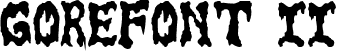 GoreFont II font - Gore Font II.ttf