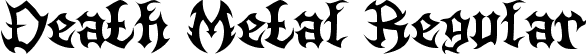 Death Metal Regular font - Guttural_by_Meztone.ttf