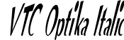 VTC Optika Italic font - VTC Optika Regular Italic.ttf