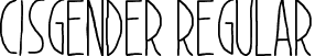 Cisgender Regular font - Cisgender.otf