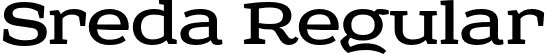 Sreda Regular font - Glen Jan - Sreda.otf