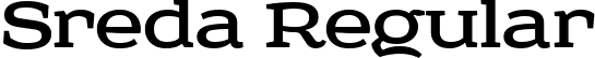 Sreda Regular font - Glen Jan - Sreda.ttf