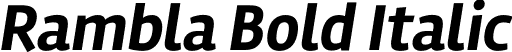 Rambla Bold Italic font - Rambla-BoldItalic.ttf