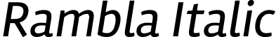 Rambla Italic font - Rambla-Italic.ttf