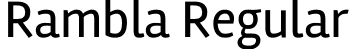 Rambla Regular font - Rambla-Regular.ttf