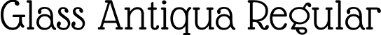 Glass Antiqua Regular font - GlassAntiqua-Regular.ttf