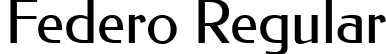 Federo Regular font - Federo-Regular.ttf