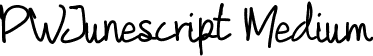 PWJunescript Medium font - PWJunescript.ttf