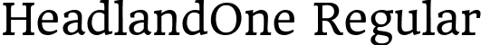 HeadlandOne Regular font - HeadlandOne-Regular.ttf