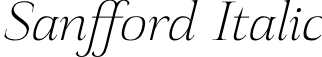 Sanfford Italic font - Sanfford-Italic.otf