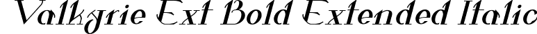 Valkyrie Ext Bold Extended Italic font - Valkyrie-BoldExtendedItalic.ttf