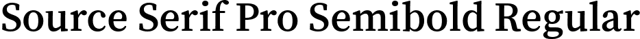 Source Serif Pro Semibold Regular font - SourceSerifPro-Semibold.ttf