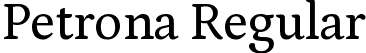 Petrona Regular font - Petrona-Regular.ttf