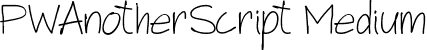 PWAnotherScript Medium font - PWAnotherScript.ttf