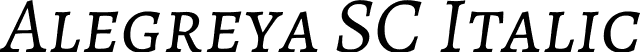 Alegreya SC Italic font - AlegreyaSC-Italic.ttf