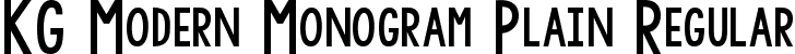 KG Modern Monogram Plain Regular font - KGModernMonogramPlain.ttf