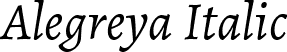 Alegreya Italic font - Alegreya-Italic.ttf