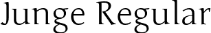 Junge Regular font - Junge-Regular.ttf