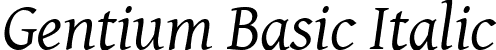 Gentium Basic Italic font - GenBasI.ttf