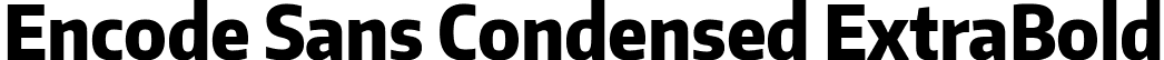 Encode Sans Condensed ExtraBold font - EncodeSansCondensed-800-ExtraBold.ttf