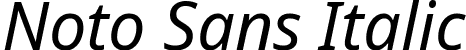 Noto Sans Italic font - NotoSans-Italic.ttf