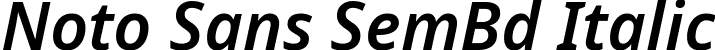 Noto Sans SemBd Italic font - NotoSans-SemiBoldItalic.ttf