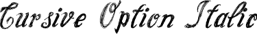 Cursive Option Italic font - Cursive Option.ttf