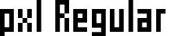 pxl Regular font - pxl.ttf