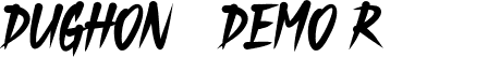 DUGHON - DEMO Regular font - Dughon-DEMO.ttf