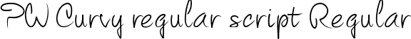 PW Curvy regular script Regular font - PW Curvy regular script.ttf