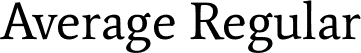 Average Regular font - Average-Regular.ttf