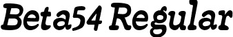 Beta54 Regular font - Beta54.ttf