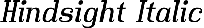 Hindsight Italic font - HindItal.ttf