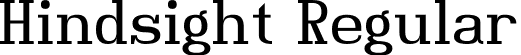 Hindsight Regular font - Hindsightrg2.ttf