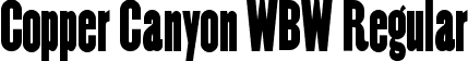 Copper Canyon WBW Regular font - CopperCanyonWBW.ttf