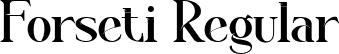 Forseti Regular font - forseti.ttf