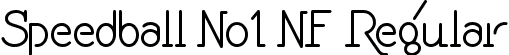 Speedball No1 NF Regular font - SpeedballNo1NF.ttf