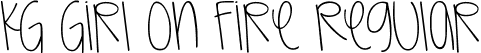 KG Girl On Fire Regular font - KGGirlOnFire.ttf