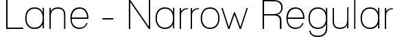 Lane - Narrow Regular font - LANENAR_.ttf