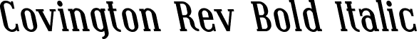 Covington Rev Bold Italic font - Coving16.ttf