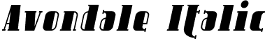 Avondale Italic font - Avond_02.ttf